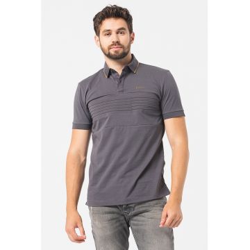 Tricou polo cu detalii straite Pavel