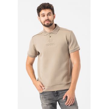 Tricou polo relaxed fit Pirax - Kaki