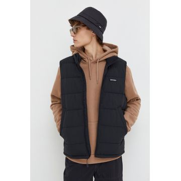 Abercrombie & Fitch vesta barbati, culoarea negru, de iarna