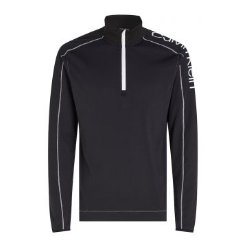 Bluza sport cu imprimeu logo si fenta cu fermoar - pentru fitness