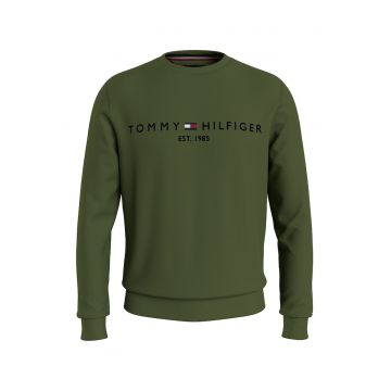 Bluza sport din amestec de bumbac organic cu logo