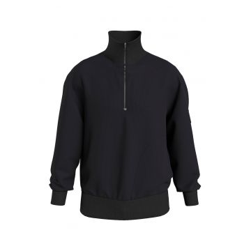 Bluza sport relaxed fit cu fermoar scurt