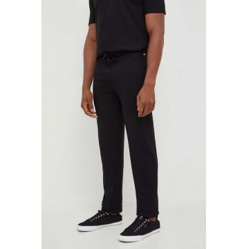 BOSS pantaloni de lounge culoarea negru, neted