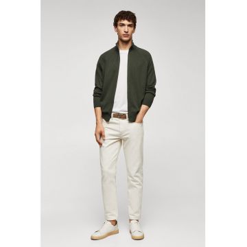 Cardigan tricotat fin cu fermoar Tenc