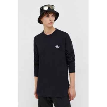 Dickies longsleeve din bumbac culoarea negru, cu imprimeu