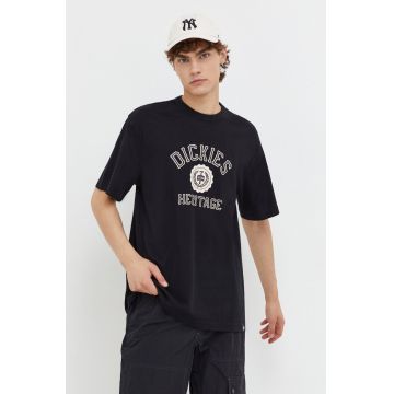 Dickies tricou din bumbac culoarea negru, cu imprimeu