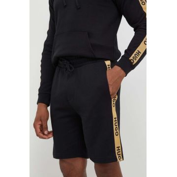 HUGO pantaloni scurți din bumbac lounge culoarea negru 50496996