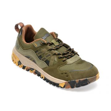 Pantofi JEEP kaki, M32112A, din material textil