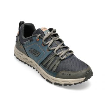 Pantofi SKECHERS bleumarin, ESCAPE PLAN, din material textil
