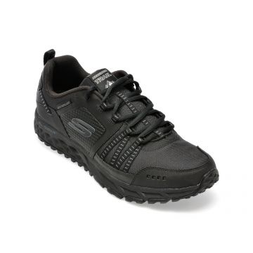 Pantofi SKECHERS negri, ESCAPE PLAN, din material textil