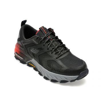 Pantofi SKECHERS negri, MAX PROTECT, din piele ecologica