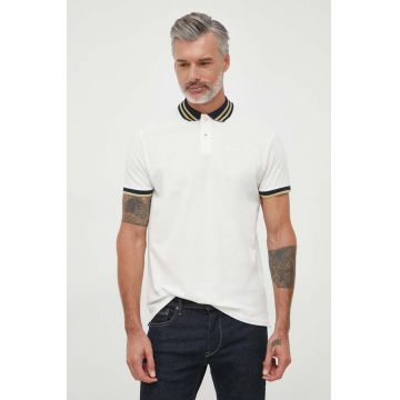 Pepe Jeans polo de bumbac LARRY culoarea bej, cu imprimeu