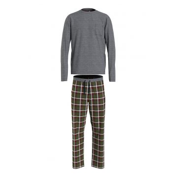 Pijama din bumbac organic cu pantaloni lungi
