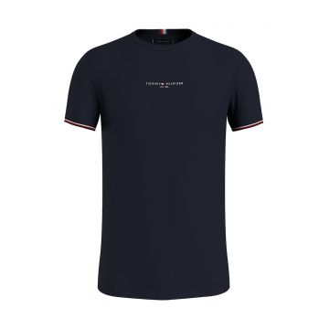 Tricou slim-fit din bumbac cu decolteu la baza gatului