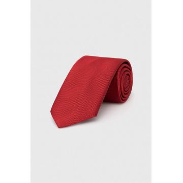 BOSS cravata de matase culoarea rosu