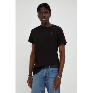 G-Star Raw tricou barbati, culoarea negru, neted