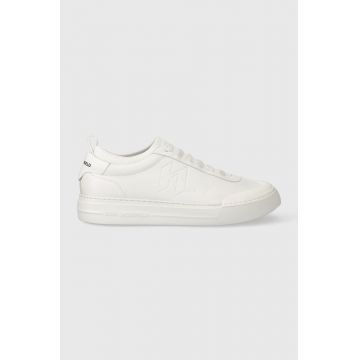 Karl Lagerfeld sneakers din piele T/KAP KC culoarea alb, KL51423