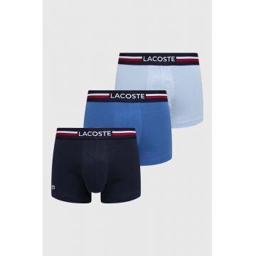 Lacoste boxeri 3-pack barbati, culoarea albastru marin