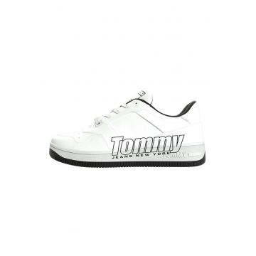 Pantofi sport de piele cu imprimeu logo