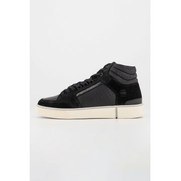 Pantofi sport inalti cu garnituri de piele intoarsa