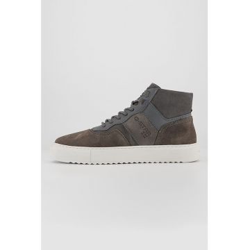 Pantofi sport high-top cu garnituri de piele intoarsa Rocup
