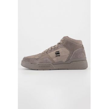 Pantofi sport mid-cut cu insertii de piele intoarsa Attac