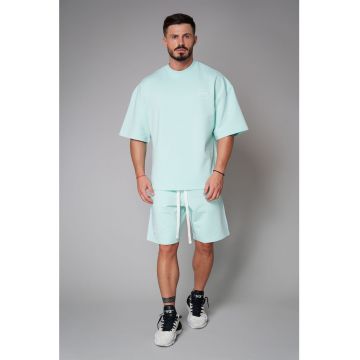 Set de tricou cu maneci cazute si pantaloni scurti - 2 piese