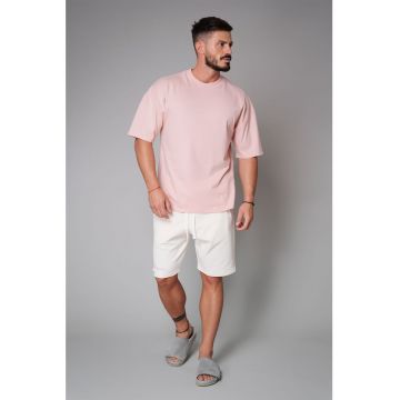 Set de tricou cu maneci cazute si pantaloni scurti - 2 piese