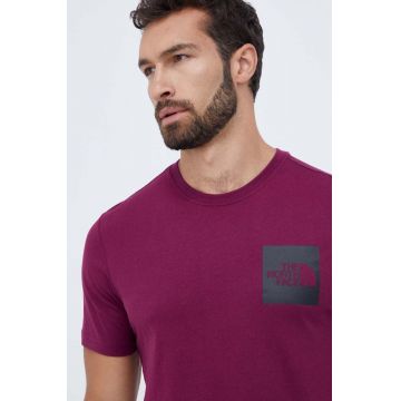 The North Face tricou din bumbac culoarea violet
