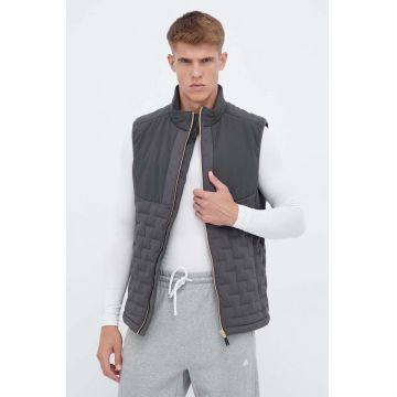 Boss Green vesta de puf BOSS GREEN barbati, culoarea gri, de iarna