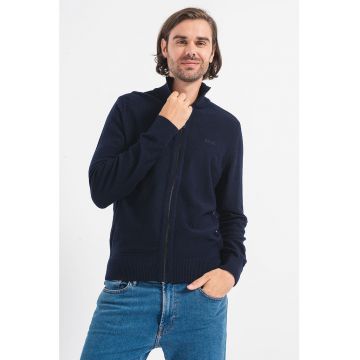Cardigan din amestec de lana cu fermoar