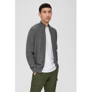 Cardigan regular fit cu fermoar