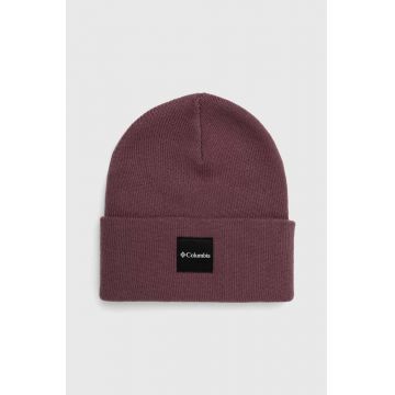 Columbia căciulă City Trek Heavyweight Beanie culoarea violet, din tricot gros 1911251