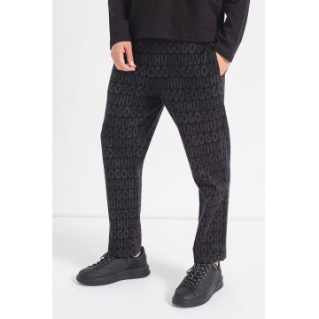 Pantaloni relaxed fit cu imprimeu logo Dangkang