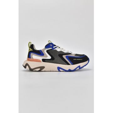 Pantofi sport colorblock cu garnituri de piele intoarsa