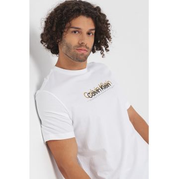 Tricou de bumbac cu imprimeu logo