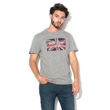 Tricou regular fit cu imprimeu logo Banner