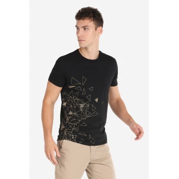 Tricou slim fit cu imprimeu geometric
