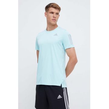 adidas Performance tricou de alergare Own the Run culoarea turcoaz, cu imprimeu
