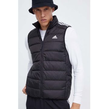 adidas vestă de puf bărbați, culoarea negru, de tranziție HZ5728