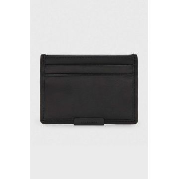 AllSaints carcasa din piele DOVE CARDHOLDER culoarea negru