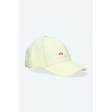 Ellesse șapcă de baseball din bumbac Arran Cap culoarea galben, cu imprimeu SAJA1931-yellow