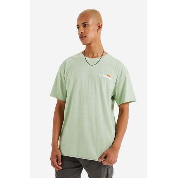 Ellesse tricou din bumbac culoarea verde, cu imprimeu SHM13796-GREEN