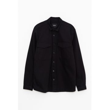 Jacheta-camasa relaxed fit din denim
