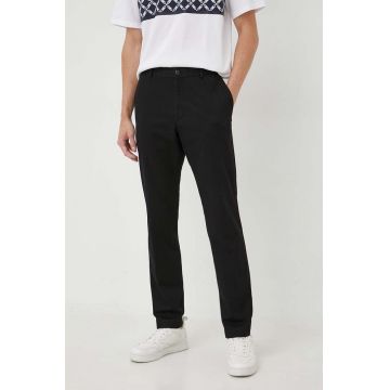 Joop! pantaloni barbati, culoarea negru, mulata