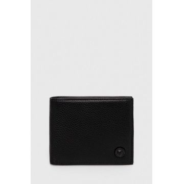 Just Cavalli portofel de piele barbati, culoarea negru