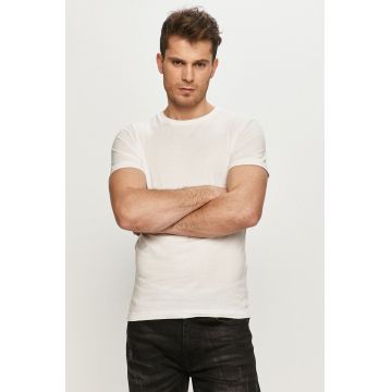 Karl Lagerfeld Tricou (2-pack) culoarea alb