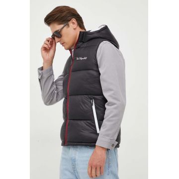 Karl Lagerfeld vesta barbati, culoarea negru, de iarna