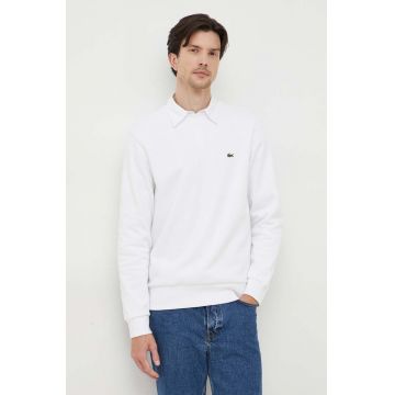 Lacoste bluză bărbați, culoarea alb, uni SH9608-132