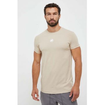 Mammut tricou Seon barbati, culoarea bej, neted